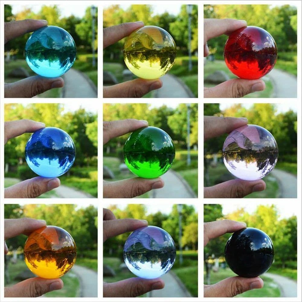 image-40/50/60MM Asia Rare Clear Multicolor K9 Crystal Ball Healing Magic Sphere Photography Props Lensball Living Room Decor Gifts