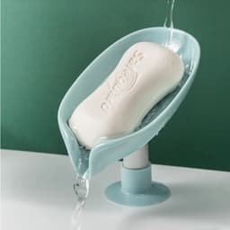 image-Ceramics Leaf Shape Soap Box Drain Soap Holder Box Luxury Bathroom Accessories Supplies Heart Shape Soap Dish Tray Gadgets