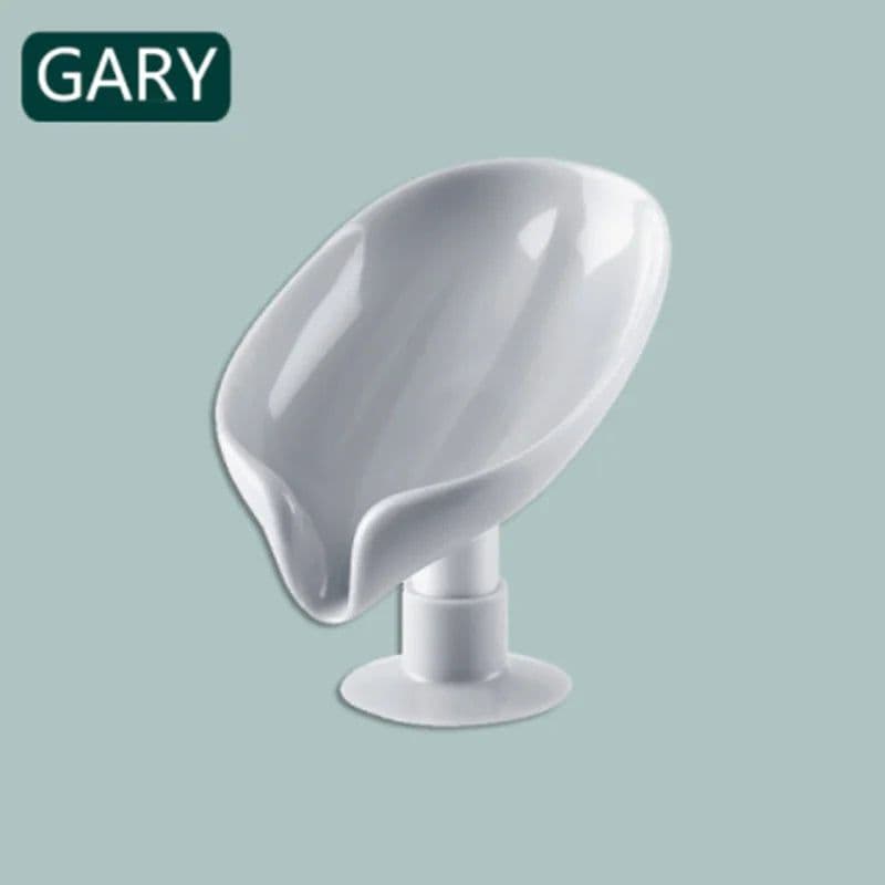 image-Ceramics Leaf Shape Soap Box Drain Soap Holder Box Luxury Bathroom Accessories Supplies Heart Shape Soap Dish Tray Gadgets