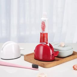 image-Toothpaste Squeezer Holder Cleanser Bathroom Accessories Toothpaste Squeezer Toothbrush Holder Rolling Toothpaste Squeezer