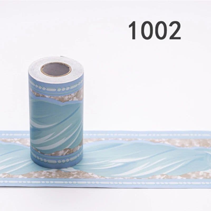 image-10Meters Kid Room Baseboard Wallpaper Kitchen Bathroom Waterproof Waist Line Tile Stickers Self-Adhesive Cartoon Wall Decoration