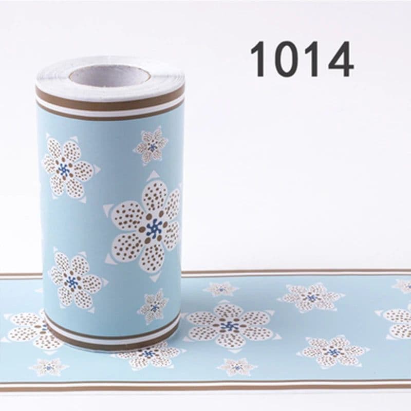 image-10Meters Kid Room Baseboard Wallpaper Kitchen Bathroom Waterproof Waist Line Tile Stickers Self-Adhesive Cartoon Wall Decoration