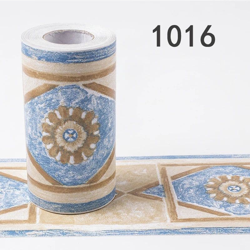 image-10Meters Kid Room Baseboard Wallpaper Kitchen Bathroom Waterproof Waist Line Tile Stickers Self-Adhesive Cartoon Wall Decoration