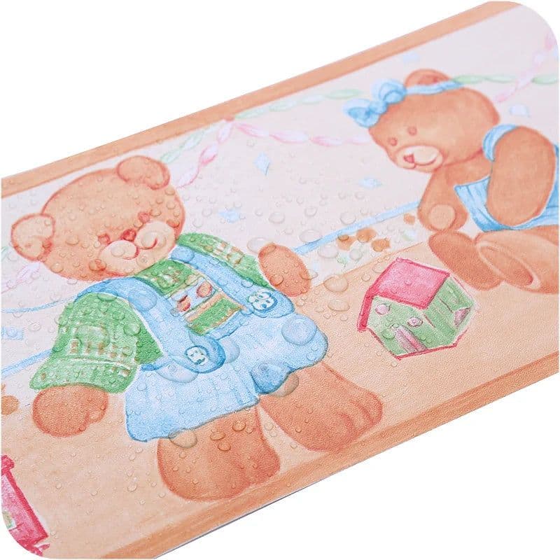 image-10Meters Kid Room Baseboard Wallpaper Kitchen Bathroom Waterproof Waist Line Tile Stickers Self-Adhesive Cartoon Wall Decoration