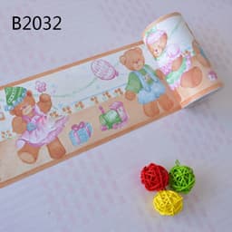 image-10Meters Kid Room Baseboard Wallpaper Kitchen Bathroom Waterproof Waist Line Tile Stickers Self-Adhesive Cartoon Wall Decoration