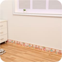 image-10Meters Kid Room Baseboard Wallpaper Kitchen Bathroom Waterproof Waist Line Tile Stickers Self-Adhesive Cartoon Wall Decoration