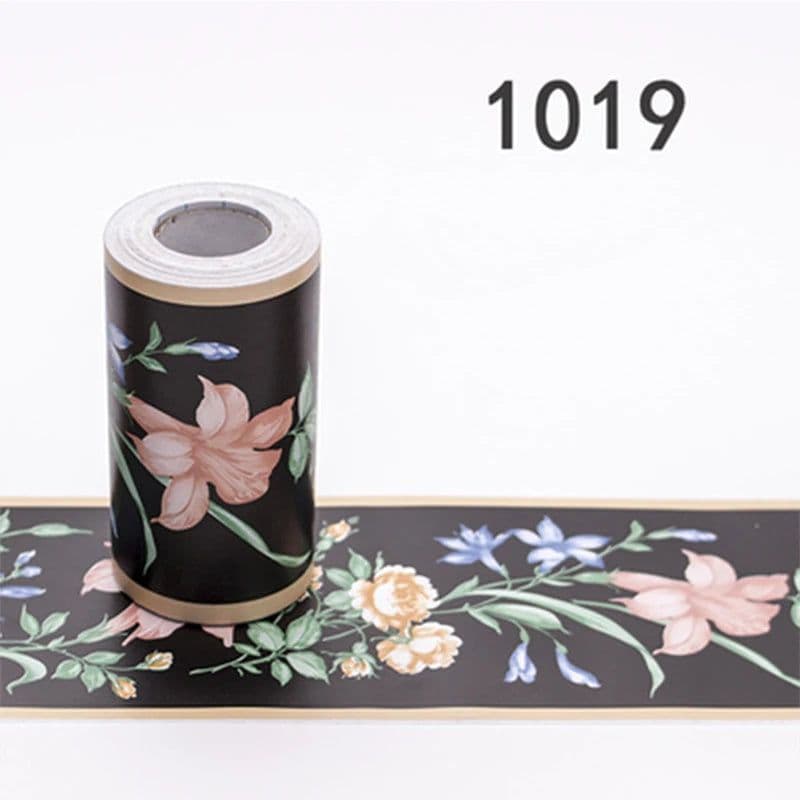 image-10Meters Kid Room Baseboard Wallpaper Kitchen Bathroom Waterproof Waist Line Tile Stickers Self-Adhesive Cartoon Wall Decoration