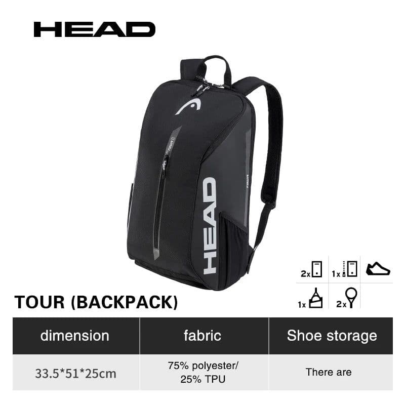 image-Original HEAD TOUR Series Tennis Bag 2-Pack Professional Backpack Adult Shoulder Rackets Sports Fitness Bags Tennis Padel Racket