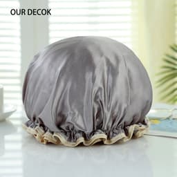 image-Waterproof Bath Hat Bathroom Shower Hair Cover Women Supplies Shower Cap Adult Shower Bath Bathing Caps Bathroom Accessories
