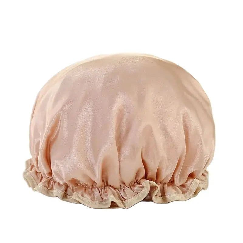 image-Waterproof Bath Hat Bathroom Shower Hair Cover Women Supplies Shower Cap Adult Shower Bath Bathing Caps Bathroom Accessories