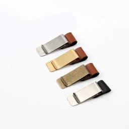 image-1pcs Metal Leather Pen Holder Stainless Steel Pen Clip For Notebook Diary School Office Accessories Back To School