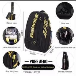 image-Original BABOLAT PURE AERO 2 Tennis Rackets Bag Tennis Bag Backpack Badminton Padel Racket Squash Racquet Backpack Tenis Raqueta