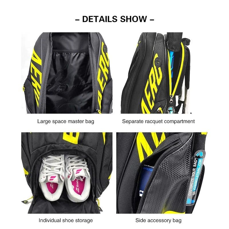 image-Original BABOLAT PURE AERO 2 Tennis Rackets Bag Tennis Bag Backpack Badminton Padel Racket Squash Racquet Backpack Tenis Raqueta