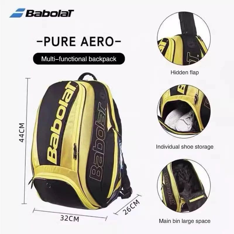 image-Original BABOLAT PURE AERO 2 Tennis Rackets Bag Tennis Bag Backpack Badminton Padel Racket Squash Racquet Backpack Tenis Raqueta
