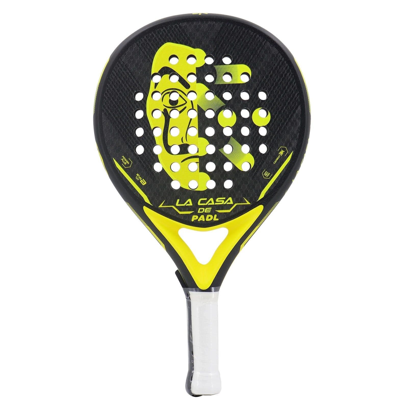 image-Carbon Fiber Paddle Racket, 3K, 12K,18K, Fiber, rough finish with Eva Soft Memory Foam Core, Round Shape, High Balance