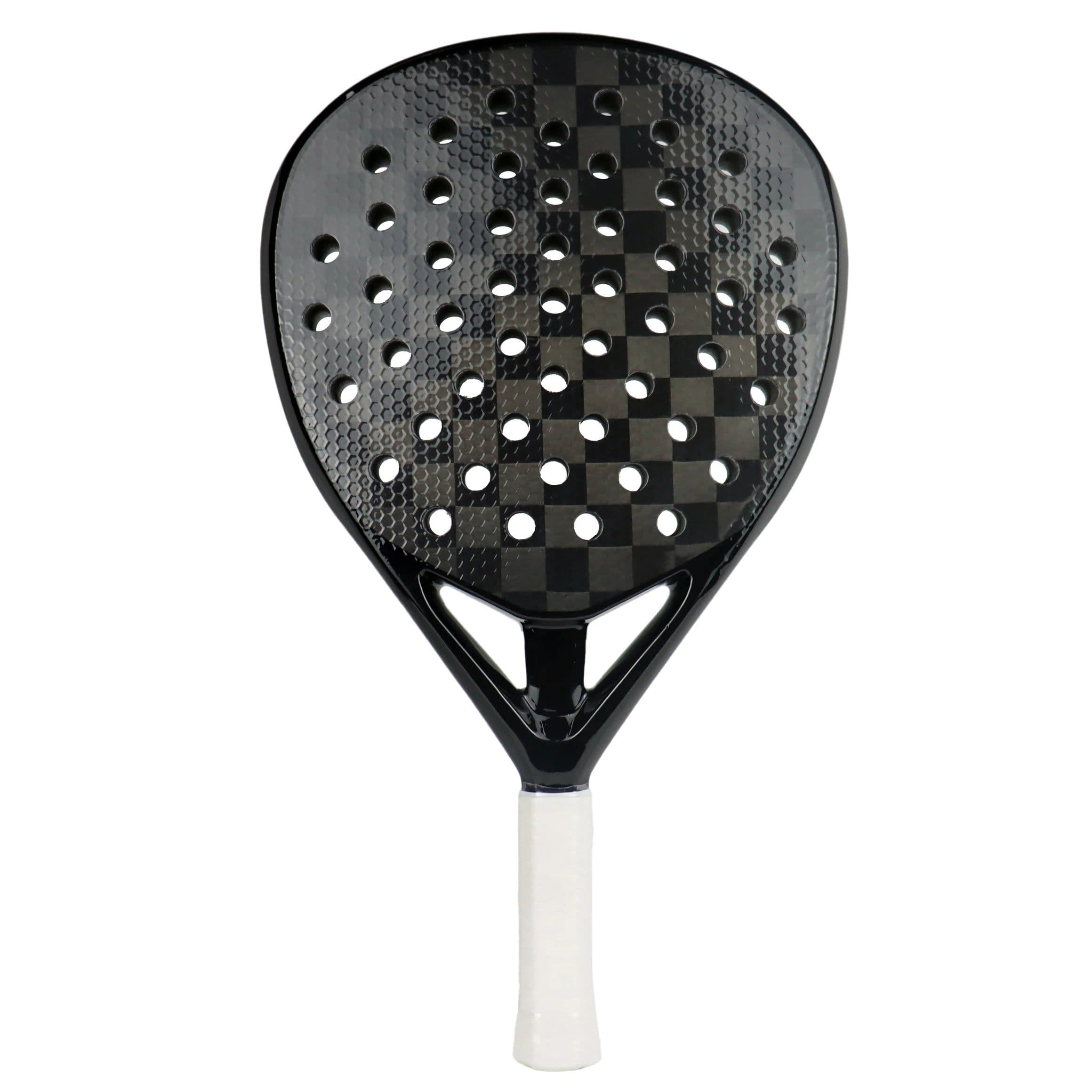 image-AMASPORT Black Padel Racket Full/3K/12K/18K/Kevlar Carbon Fiber Surface EVA Memory Core Paleta De Padel with Air Dynamic Throat