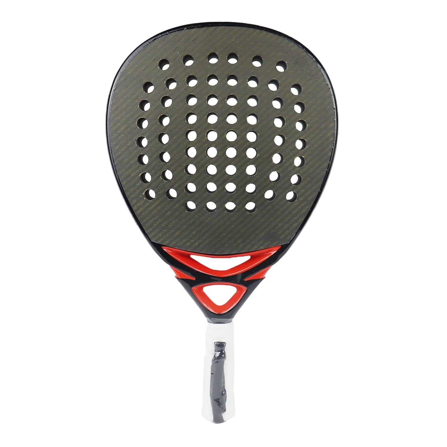image-AMASPORT Black Padel Racket Full/3K/12K/18K/Kevlar Carbon Fiber Surface EVA Memory Core Paleta De Padel with Air Dynamic Throat