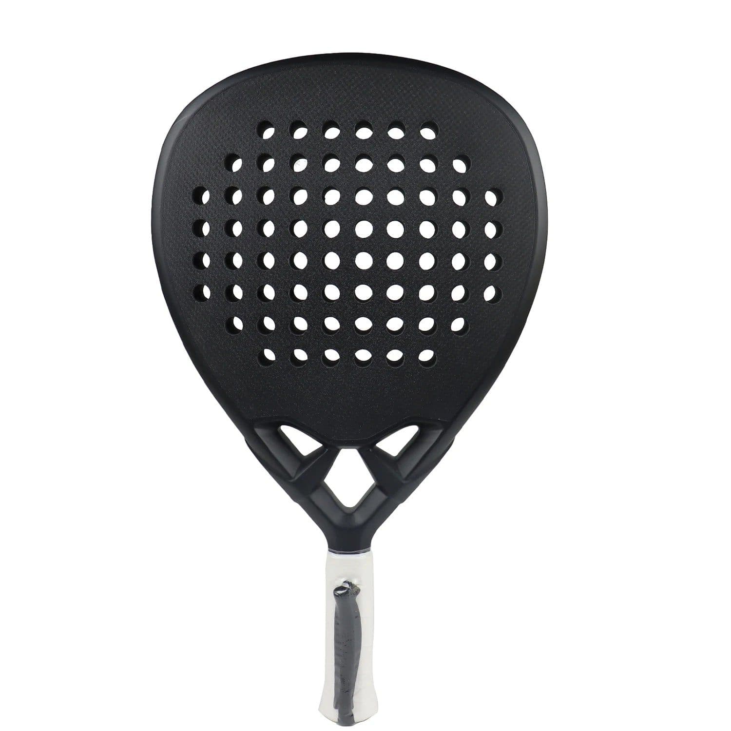 image-AMASPORT Black Padel Racket Full/3K/12K/18K/Kevlar Carbon Fiber Surface EVA Memory Core Paleta De Padel with Air Dynamic Throat