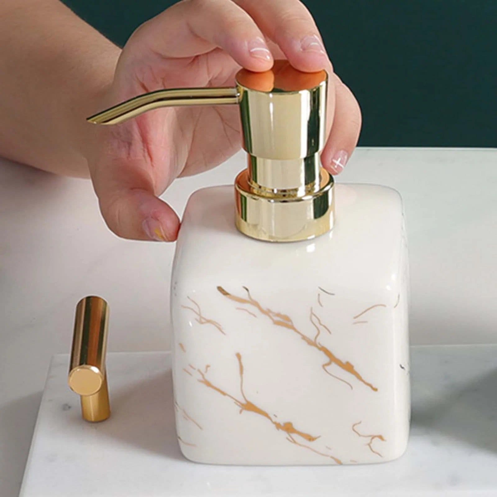 image-Liquid Soap Dispenser with Pump Hand Lotion Bottle for Home Kitchen Bathroom Washroom Hotel Supply Shower Shampoo Lotion