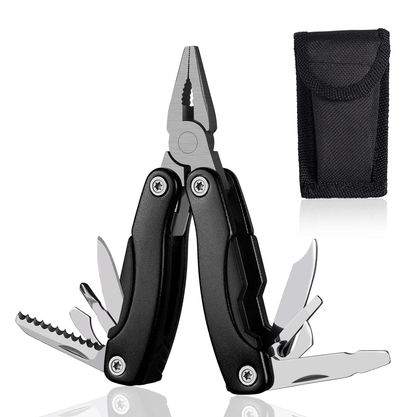 image-Outdoor Multitool Pliers Folding Knife Camping Portable Stainless Steel Edc Folding Multifunction Tools Portable Knife Pliers