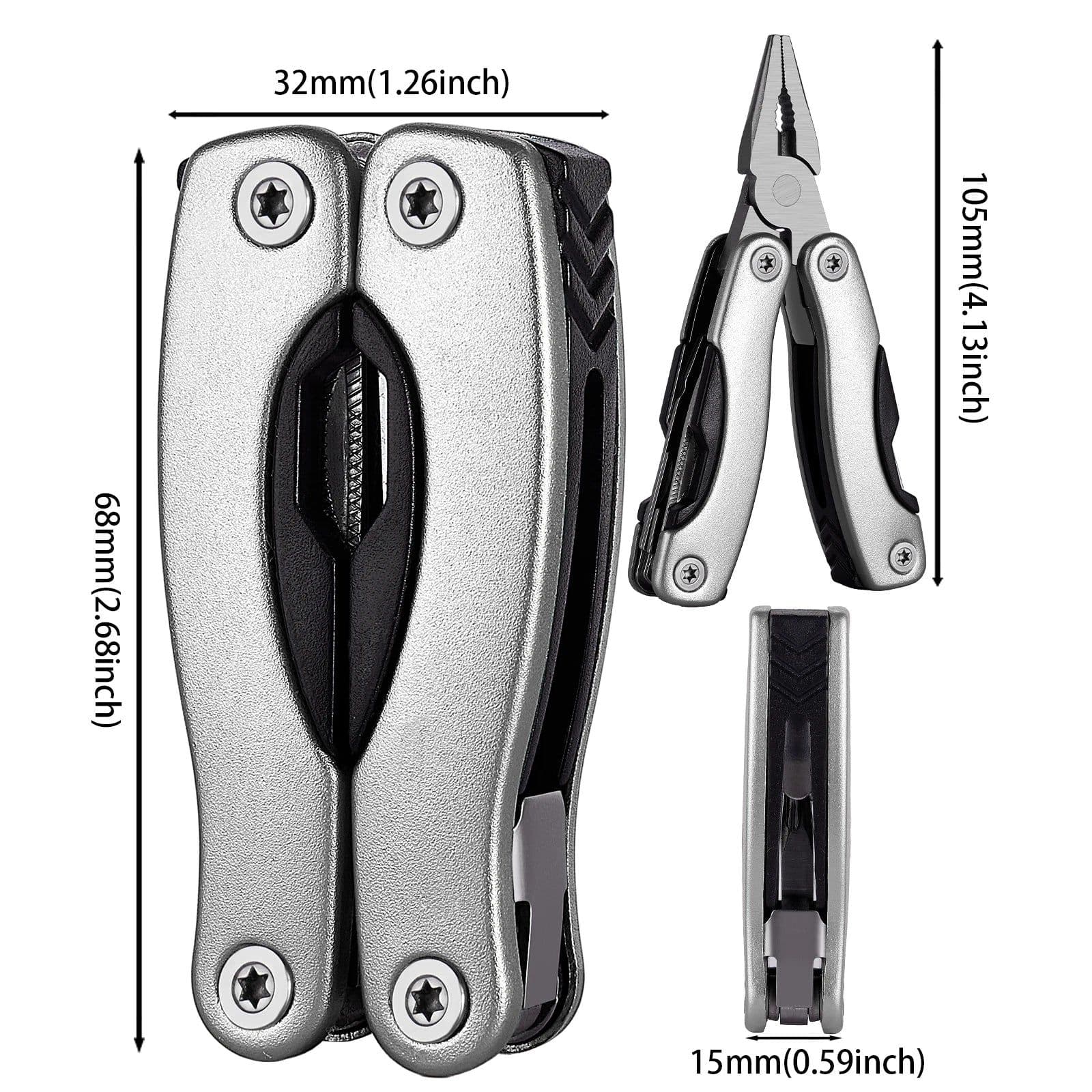 image-Outdoor Multitool Pliers Folding Knife Camping Portable Stainless Steel Edc Folding Multifunction Tools Portable Knife Pliers