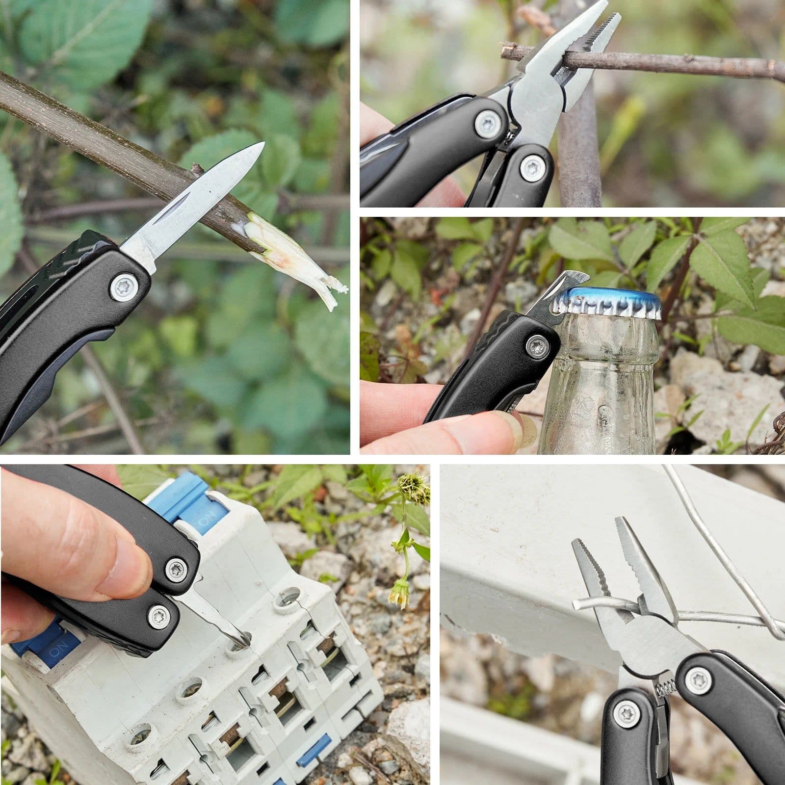 image-Outdoor Multitool Pliers Folding Knife Camping Portable Stainless Steel Edc Folding Multifunction Tools Portable Knife Pliers