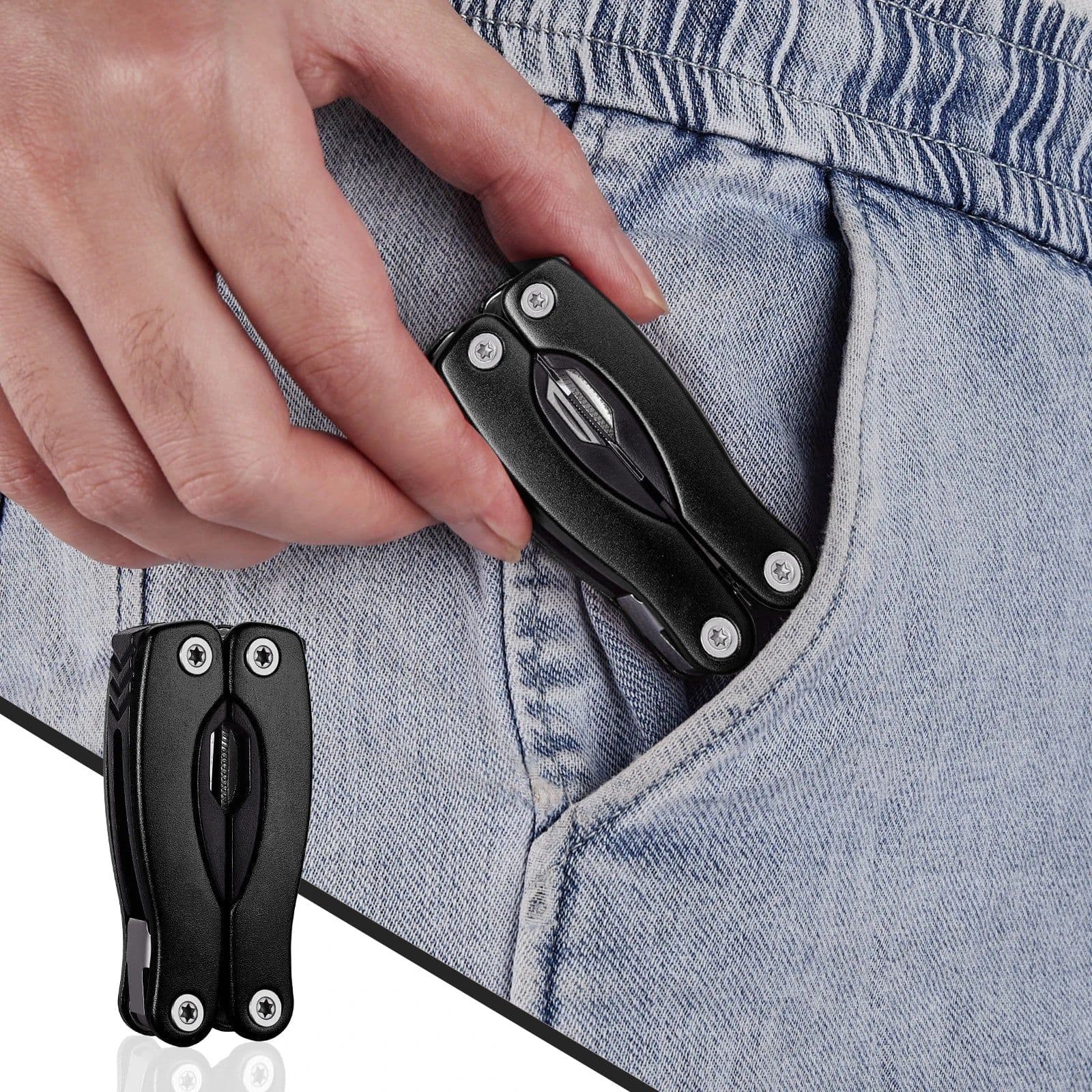 image-Outdoor Multitool Pliers Folding Knife Camping Portable Stainless Steel Edc Folding Multifunction Tools Portable Knife Pliers