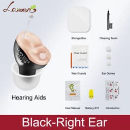 image-Hearing Aid Invisible Adjustable Wireless Hearing Aids Mini CIC Left/Right Ear Sound Amplifier For Adults Elderly Severe Loss