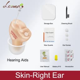 image-Hearing Aid Invisible Adjustable Wireless Hearing Aids Mini CIC Left/Right Ear Sound Amplifier For Adults Elderly Severe Loss
