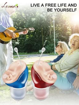 image-Hearing Aid Invisible Adjustable Wireless Hearing Aids Mini CIC Left/Right Ear Sound Amplifier For Adults Elderly Severe Loss