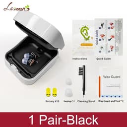 image-Hearing Aid Invisible Adjustable Wireless Hearing Aids Mini CIC Left/Right Ear Sound Amplifier For Adults Elderly Severe Loss