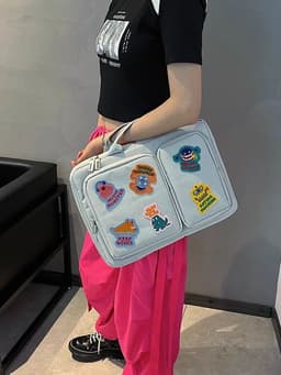 image-13.3 14 15.6 16 Inch Creative Laptop Bag High Capacity Shoulder Handbag For Macbook Air Pro HP Huawei Asus Dell Lenovo ASUS Acer