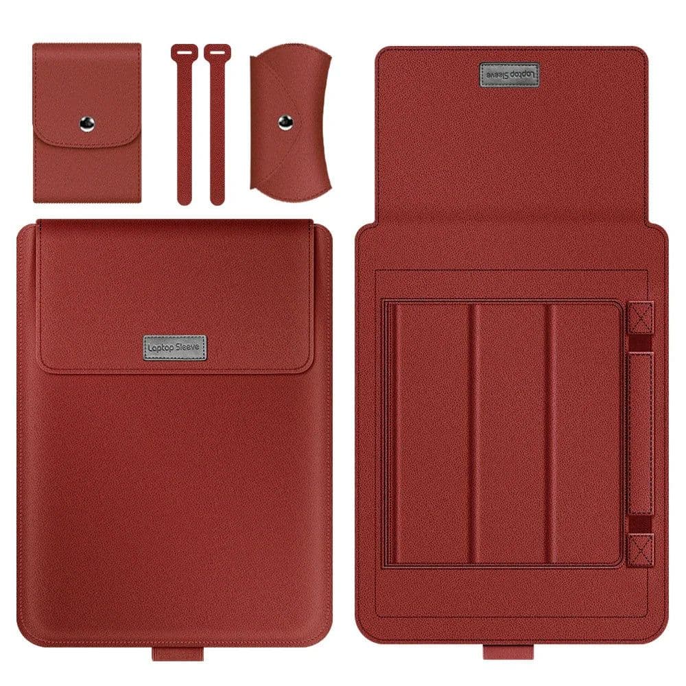 image-Pu Leather Laptop Sleeve Bag Case For Macbook Air Pro 13 14 16 M3 M2 M1 Notebook Cover For Huawei Dell HP ASUS Lenovo 15 17 Inch