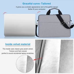 image-13.3 14 15.6 inch Ultra Thin Laptop Handbag Sleeve Case Notebook Cover Pouch Shoulder Bag For Lenovo HP Dell Asus Samsung