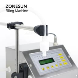 image-ZONESUN Small GFK-160A 5-3500ml Digital Control Liquid Juice Water Liquid Filling Machine Dosing Filler Bottle with Pedal