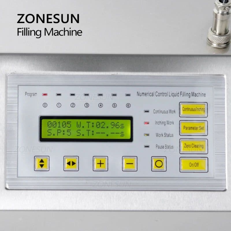 image-ZONESUN Small GFK-160A 5-3500ml Digital Control Liquid Juice Water Liquid Filling Machine Dosing Filler Bottle with Pedal