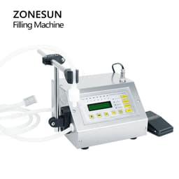 image-ZONESUN Small GFK-160A 5-3500ml Digital Control Liquid Juice Water Liquid Filling Machine Dosing Filler Bottle with Pedal