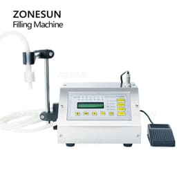 image-ZONESUN Small GFK-160A 5-3500ml Digital Control Liquid Juice Water Liquid Filling Machine Dosing Filler Bottle with Pedal
