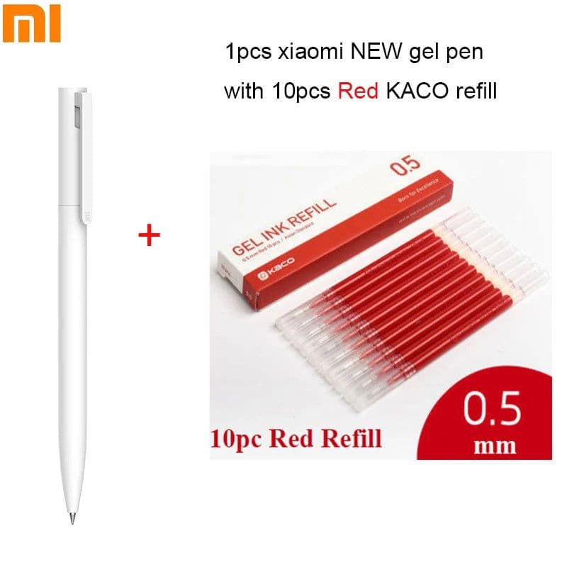 image-Original Xiaomi Mijia Gel Pen MI Pen 0.5mm Signing Pen PREMEC Smooth Switzerland Refill MiKuni Japan Ink (Black/Blue) Best Gift