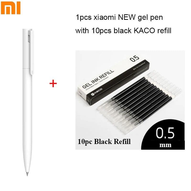 image-Original Xiaomi Mijia Gel Pen MI Pen 0.5mm Signing Pen PREMEC Smooth Switzerland Refill MiKuni Japan Ink (Black/Blue) Best Gift