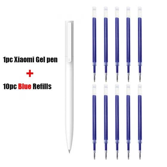 image-Original Xiaomi Mijia Gel Pen MI Pen 0.5mm Signing Pen PREMEC Smooth Switzerland Refill MiKuni Japan Ink (Black/Blue) Best Gift