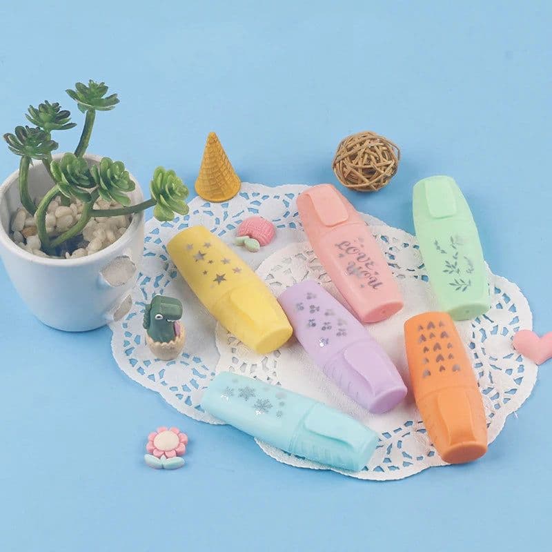 image-6 Pieces /Set Cute Candy Color Highlighter