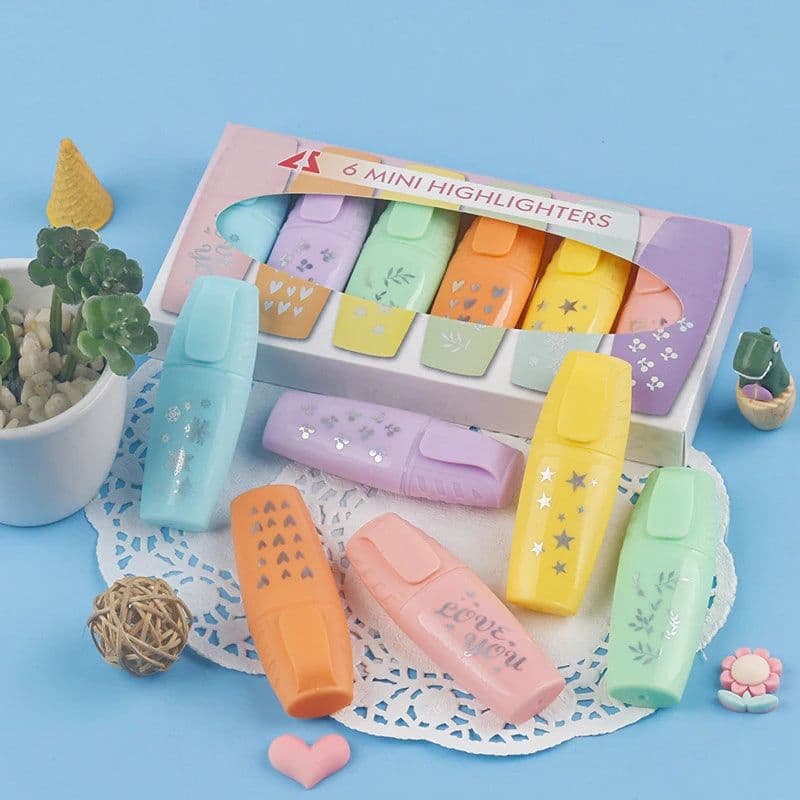 image-6 Pieces /Set Cute Candy Color Highlighter