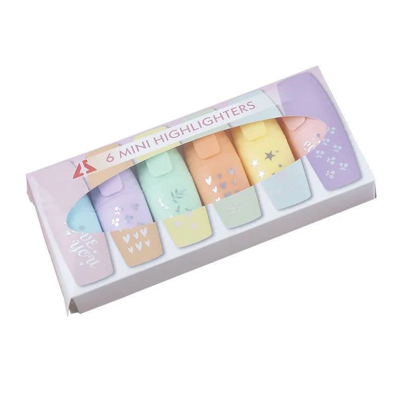 image-6 Pieces /Set Cute Candy Color Highlighter