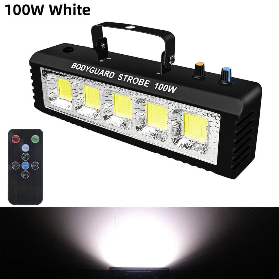 image-ALIEN RGB White DJ Disco Strobe Lights 40W 60W 80W 100W Remote Control Sound Flash Party Wedding Holiday Stage Lighting Effect