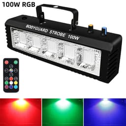 image-ALIEN RGB White DJ Disco Strobe Lights 40W 60W 80W 100W Remote Control Sound Flash Party Wedding Holiday Stage Lighting Effect
