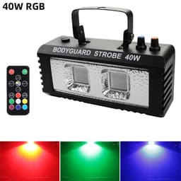 image-ALIEN RGB White DJ Disco Strobe Lights 40W 60W 80W 100W Remote Control Sound Flash Party Wedding Holiday Stage Lighting Effect