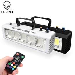 image-ALIEN RGB White DJ Disco Strobe Lights 40W 60W 80W 100W Remote Control Sound Flash Party Wedding Holiday Stage Lighting Effect