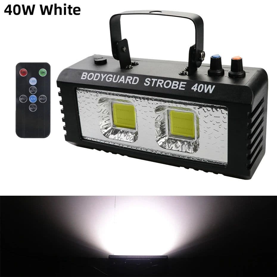 image-ALIEN RGB White DJ Disco Strobe Lights 40W 60W 80W 100W Remote Control Sound Flash Party Wedding Holiday Stage Lighting Effect
