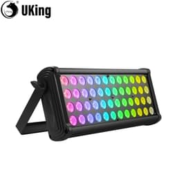 image-U`King 80W Light Bar Wash Light 48LEDs RGB DJ Lights Color Mixing Rainbow Effect Highlights Outdoor Building Exterior Wall Light